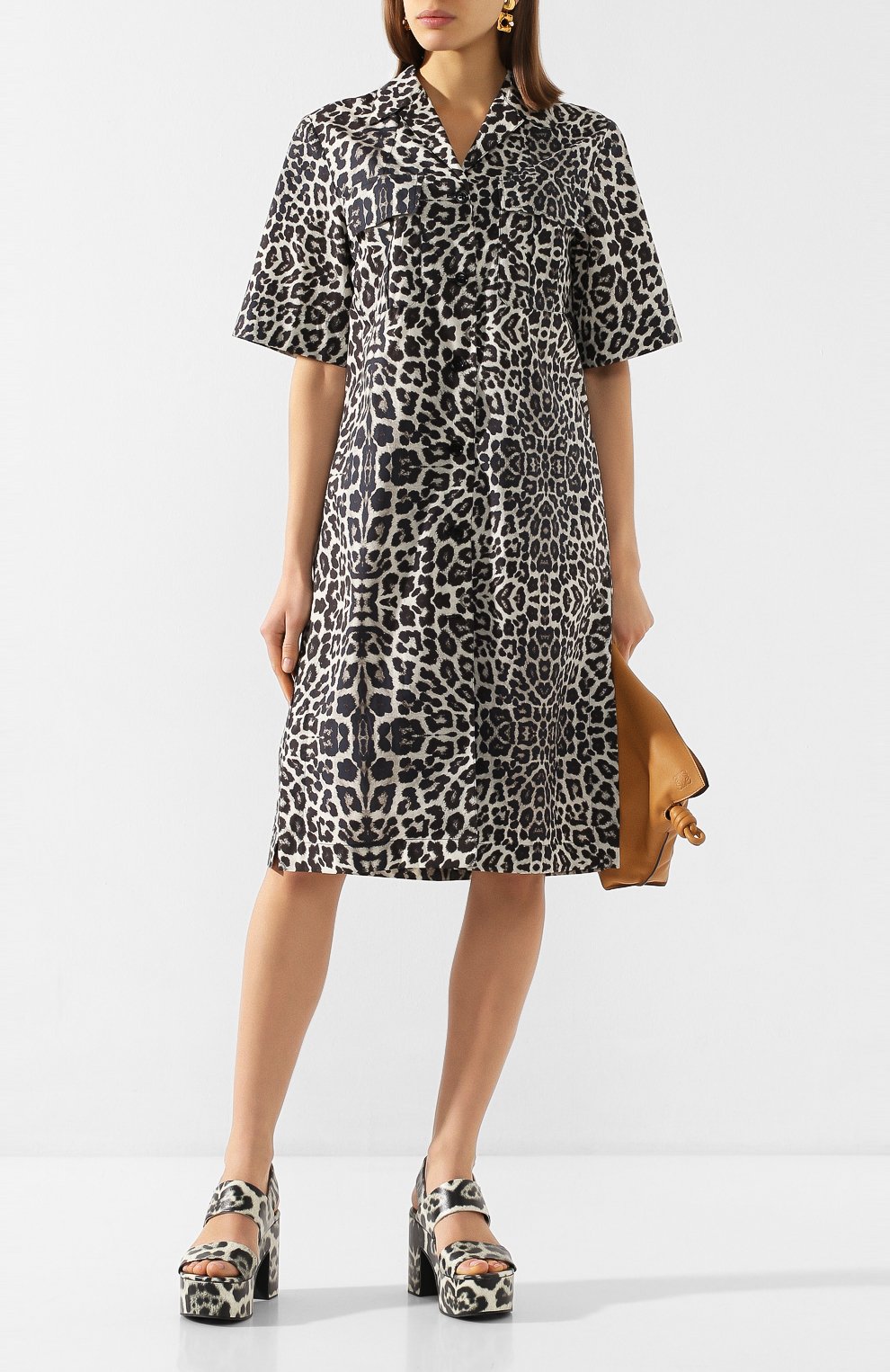 Хлопковое платье DRIES VAN NOTEN леопардового цвета по цене 64800 руб., арт. 201-11048-9006, фото 2 Хлопковое платье DRIES VAN NOTEN, арт. 201-11048-9006, фото 2