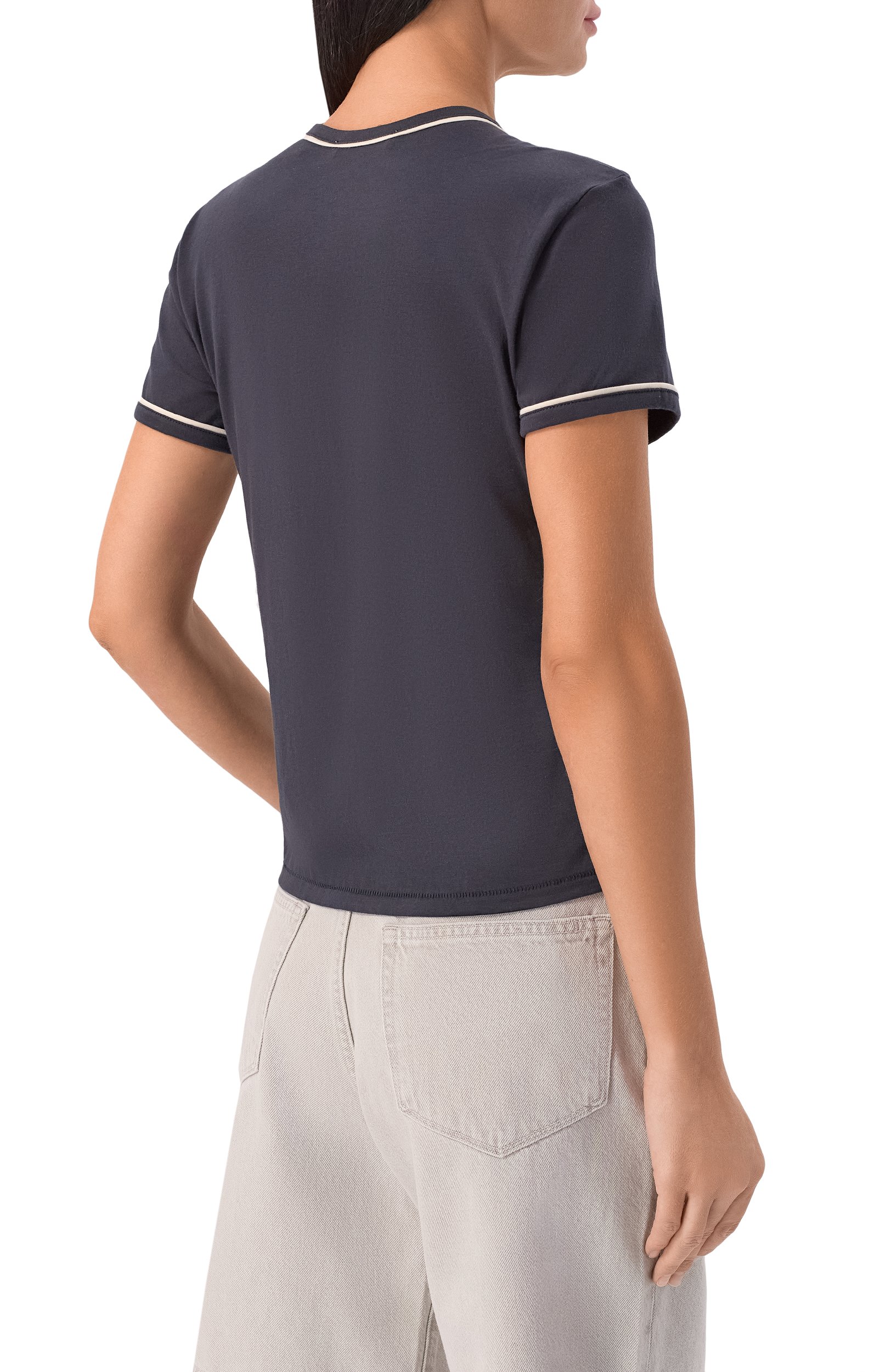 Хлопковая футболка FRAME DENIM, арт. WE26JTE003/THE RINGER BABY TEE, фото 4