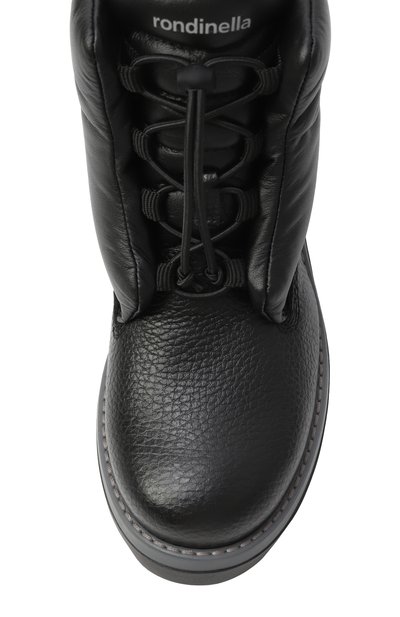 Кожаные ботинки RONDINELLA черного цвета по цене 23100 руб., арт. 12290F/28-30, фото 4 Кожаные ботинки RONDINELLA, арт. 12290F/28-30, фото 4