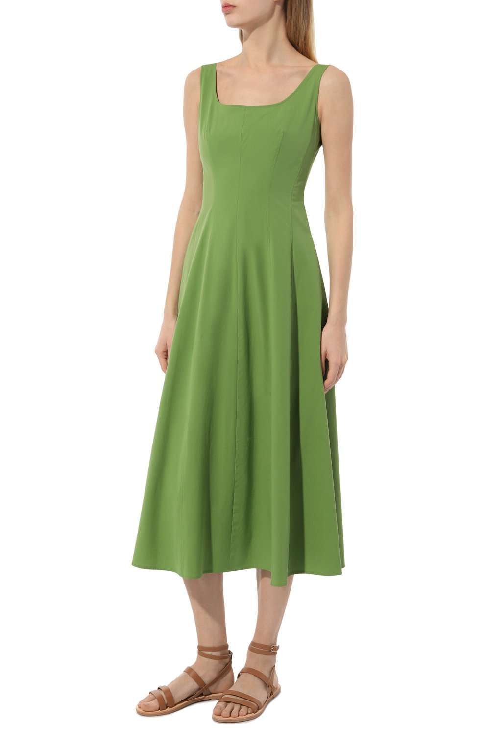 Хлопковое платье OLOLOL зеленого цвета по цене 49000 руб., арт. OLD255/3012.500/S24, фото 3 Хлопковое платье OLOLOL, арт. OLD255/3012.500/S24, фото 3