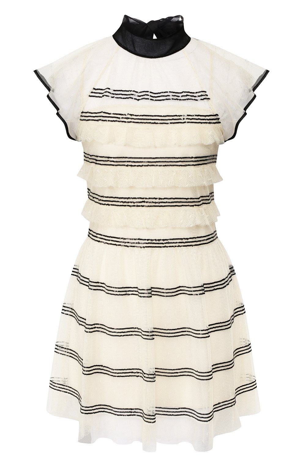 Мини-платье REDVALENTINO кремового цвета по цене 59950 руб., арт. RR3VA01B/CYB, фото 1 Мини-платье REDVALENTINO, арт. RR3VA01B/CYB, фото 1