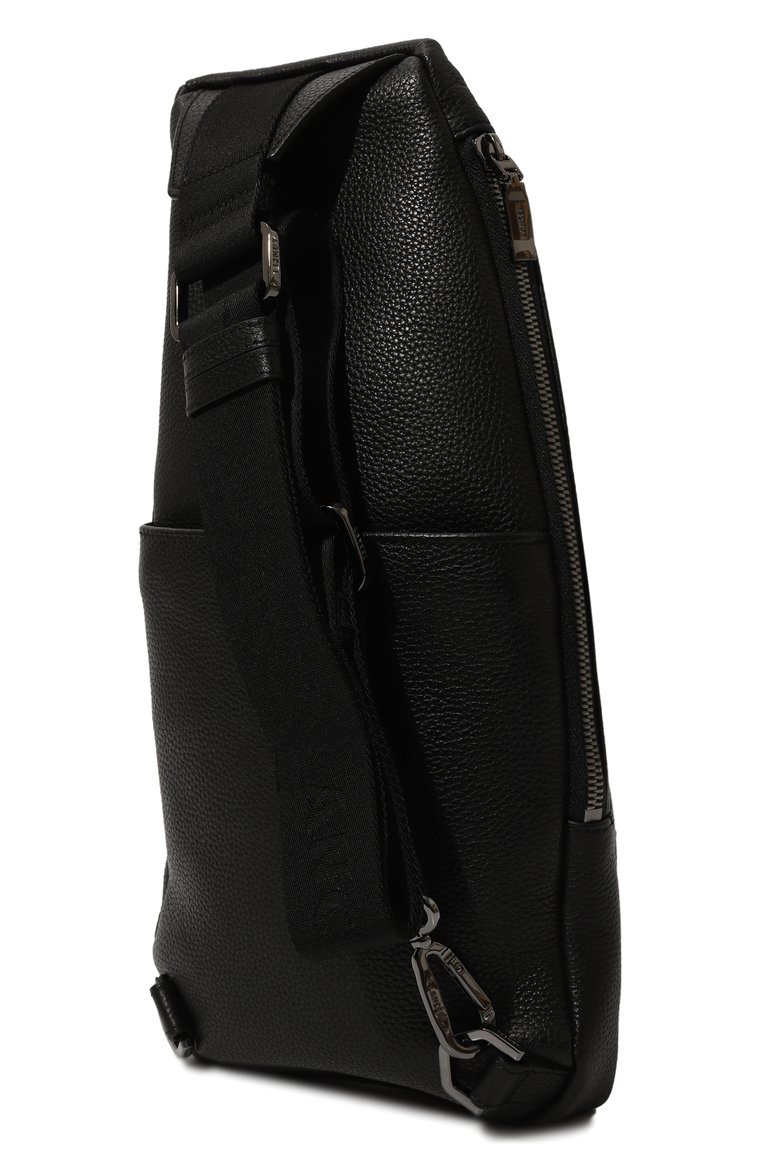 Мужской рюкзак come LANCEL черного цвета, арт. A12870 | Фото 8 (Размер: large; Материал: Натуральная кожа; Стили: Классический; Ремень/цепочка: На плечо)