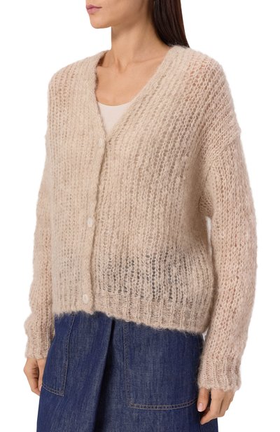 Шерстяной кардиган WEEKEND MAX MARA бежевого цвета по цене 33900 руб., арт. P0NTIAC, фото 3 Шерстяной кардиган WEEKEND MAX MARA, арт. P0NTIAC, фото 3