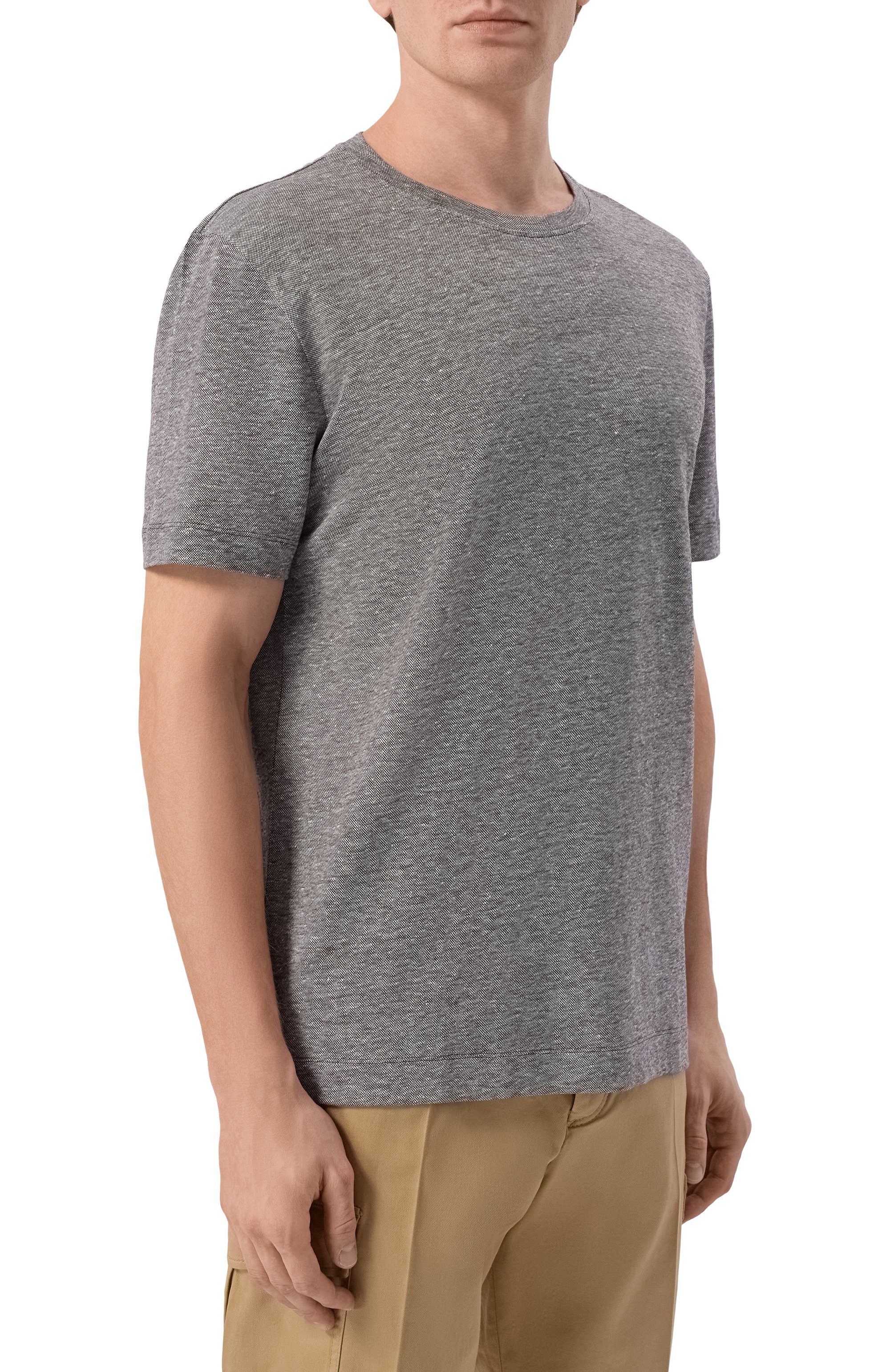 Футболка изо льн а и хлопка BOSS, арт. 50559163, фото 3