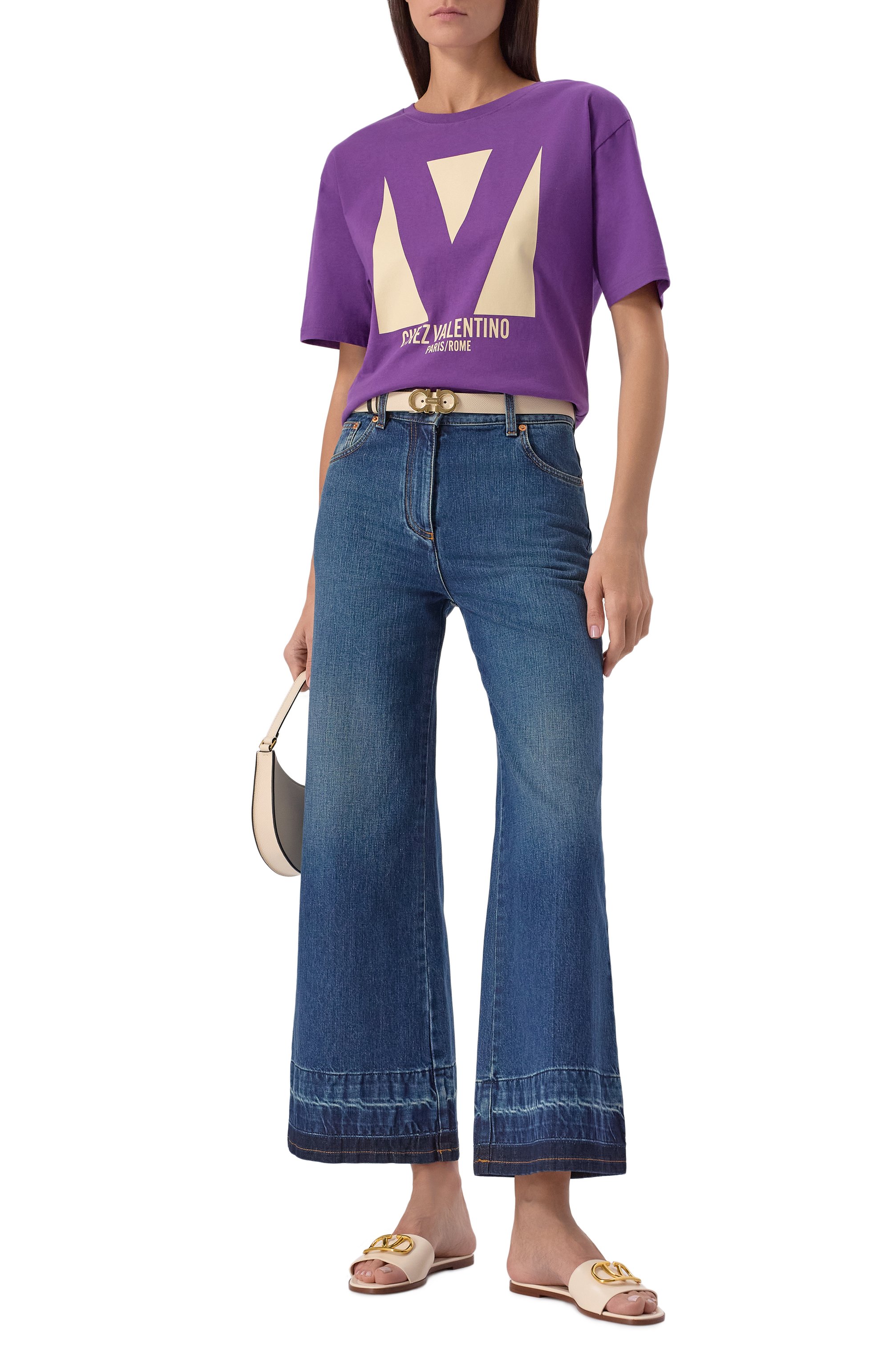 Хлопковая футболка VALENTINO, арт. 6B3MG24H95W, фото 2