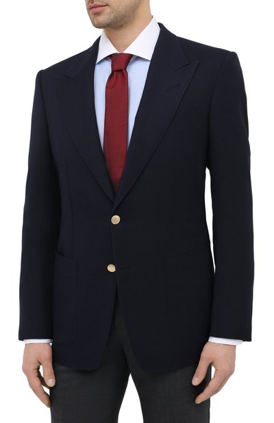 Шерстяной пиджак TOM FORD темно-синего цвета по цене 399500 руб., арт. 950R30/11HA40, фото 3 Шерстяной пиджак TOM FORD, арт. 950R30/11HA40, фото 3