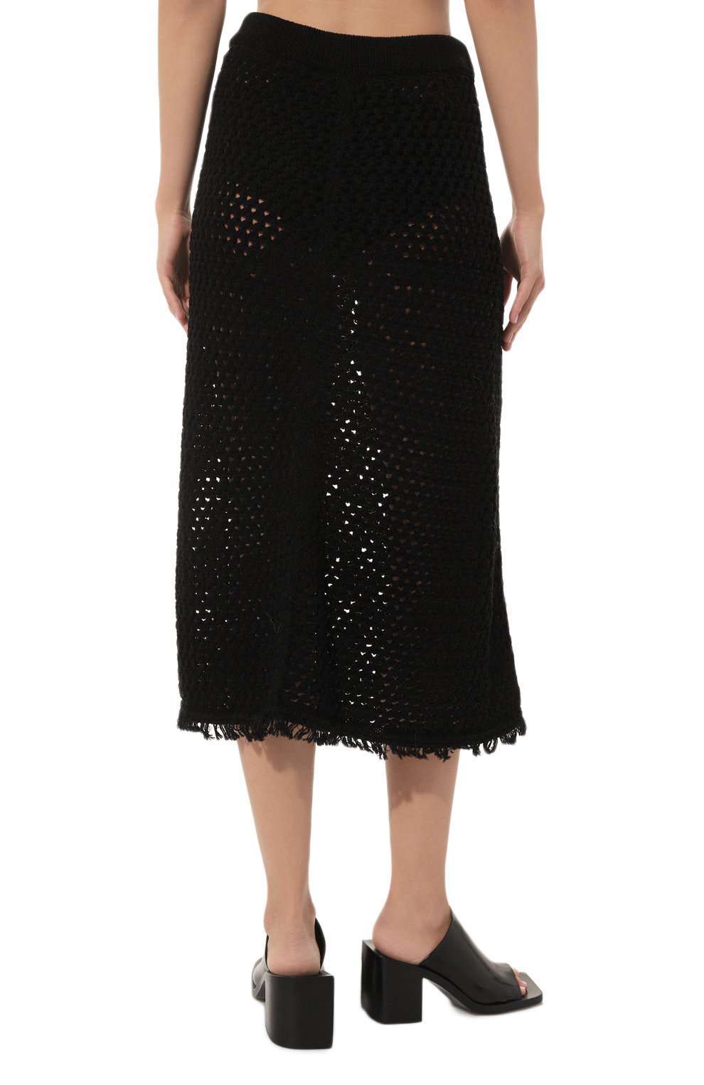 Хлопковая юбка DRIES VAN NOTEN черного цвета по цене 67450 руб., арт. 231-011220-6713, фото 4 Хлопковая юбка DRIES VAN NOTEN, арт. 231-011220-6713, фото 4
