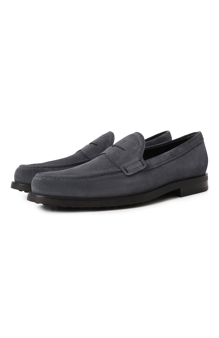 Мужские замшевые пенни-лоферы TOD’S темно-синего цвета, арт. XXM0ZF0Q920RE0 | Фото 1 (Материал внутренний: Натуральная кожа; Стили: Классический; Статус проверки: Проверена категория; Материал внешний: Замша, Натуральная кожа; Региональные ограничения белый список (Axapta Mercury): RU; Нос: Не проставлено; Ювелирные украшения: Назначено; Каблук высота: Низкий; ширина носка стельки: 9, 9,3; толщина подошвы: 1)