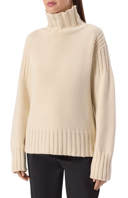 Кашемировый свитер Jil Sander J40GP0019-J13207 Кремовый  J40GP0019-J13207 Фото 3
