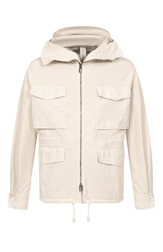 Куртка из хлопка и льна Transit CFUTRCE142 Кремовый CFUTRCE142