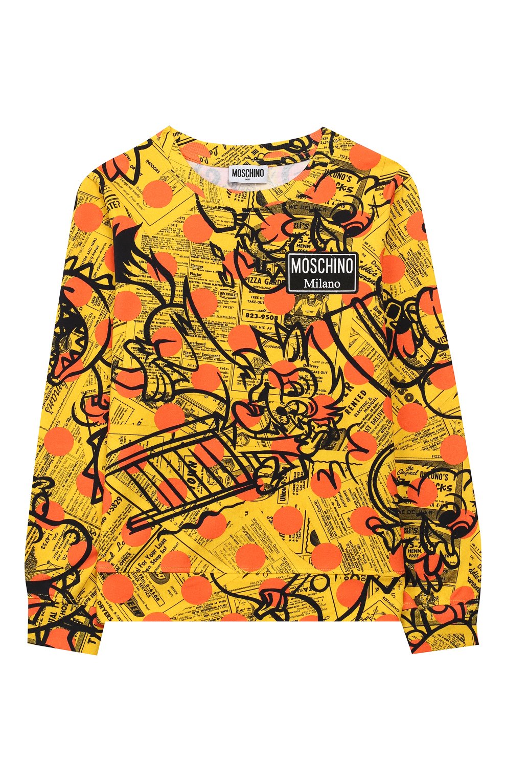 Хлопковый свитшот MOSCHINO, арт. HMF02T/LDB31/4A-8A, фото 1