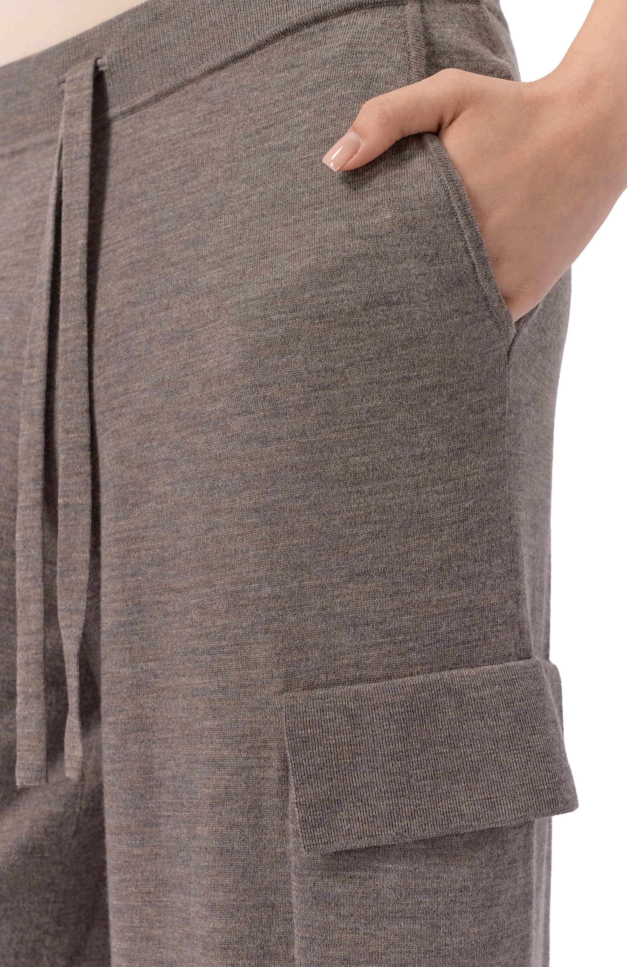 Брюки-карго из шерсти и кашемира P.A.R.O.S.H., арт. LIME25-D570608, фото 5