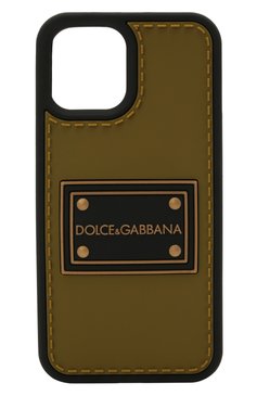 Чехол для iphone 12/12 pro DOLCE & GABBANA хаки цвета, арт. BP2907/A0274 | Фото 1 (Региональные ограничения белый список (Axapta Mercury): Не проставлено, RU; Нос: Не проставлено; Материал: Пластик)