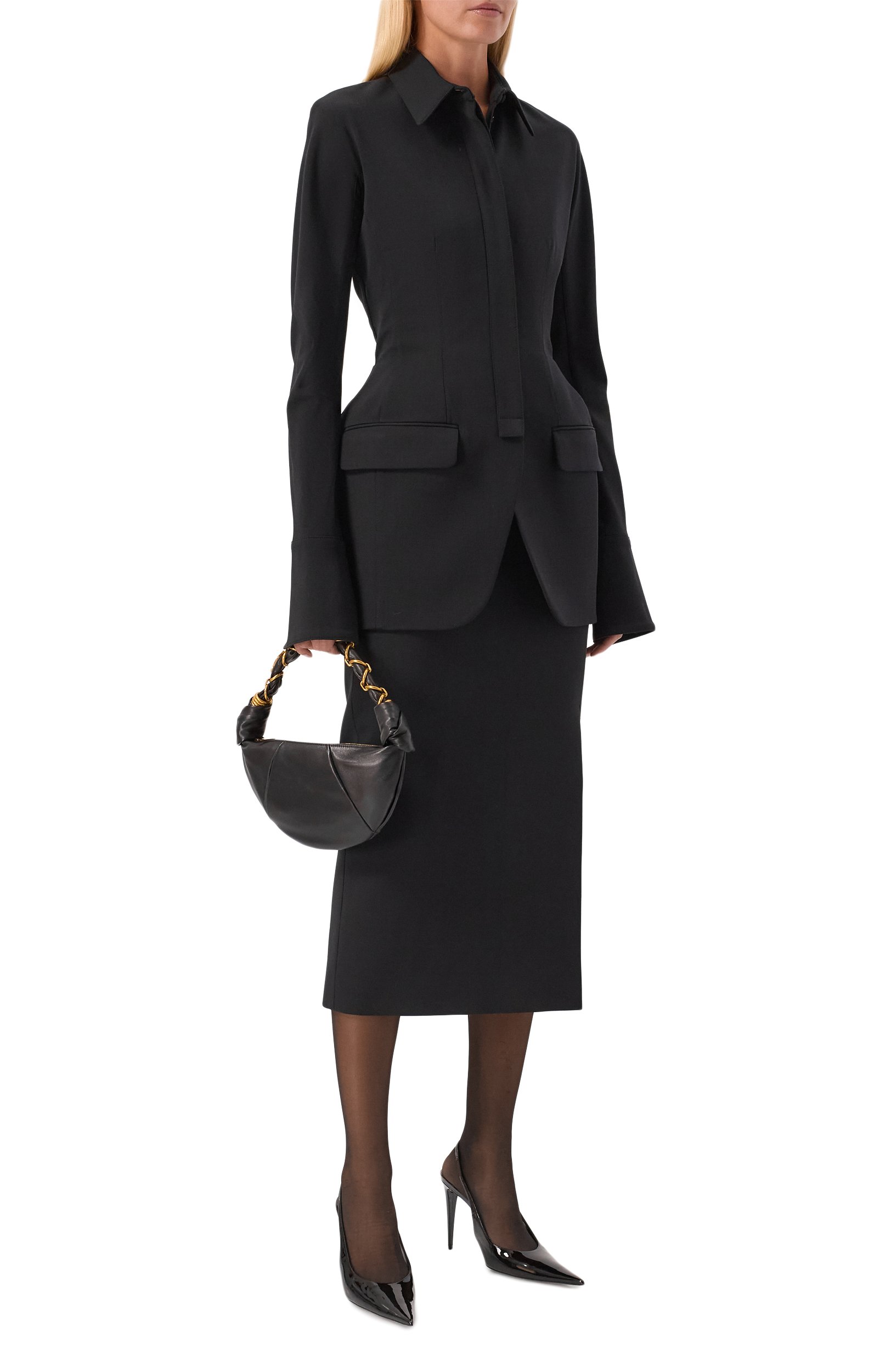 Шерстяной жакет MUGLER черного цвета по цене 256000 руб., арт. 26F1VE04831035, фото 2 Шерстяной жакет MUGLER, арт. 26F1VE04831035, фото 2