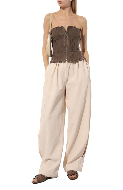 Кожаные шлепанцы Brunello Cucinelli MZSKCB1302 Коричневый  MZSKCB1302 Фото 2