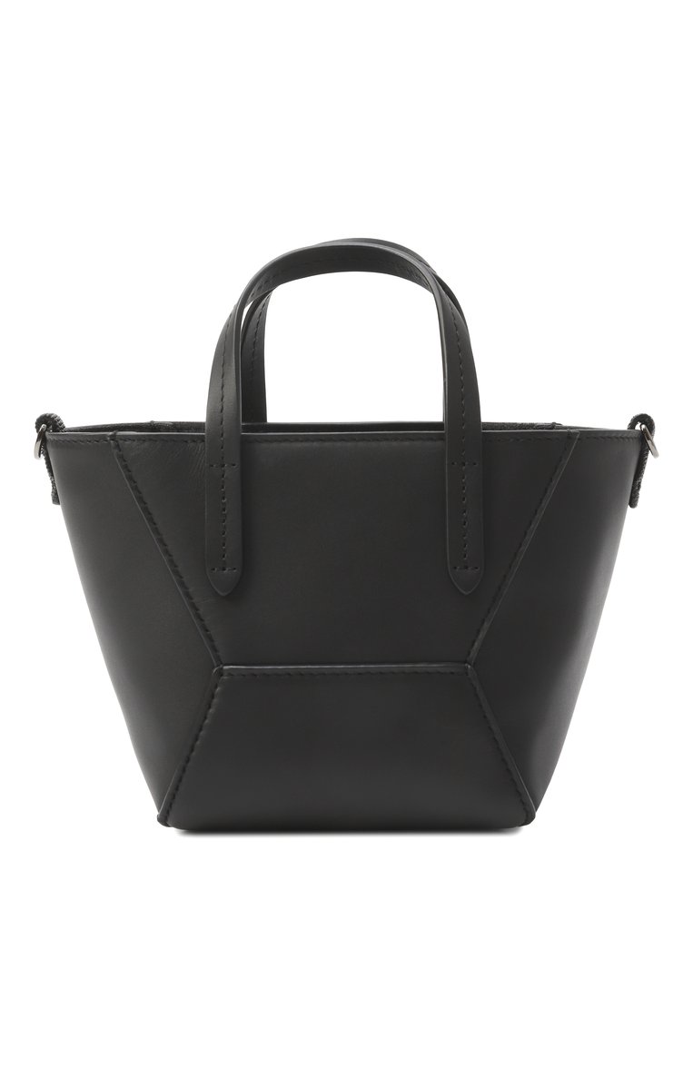 Женская сумка bc duo mini BRUNELLO CUCINELLI черного цвета, арт. MBHED2675 | Фото 6 (Размер: mini; Ремень/цепочка: На ремешке; Материал: Натуральная кожа; Автоматизация состава: Проставлено; Автоматизация ТО: Проставлено)