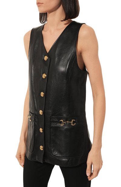 Кожаный жилет GUCCI, арт. 651194 XN336, фото 3