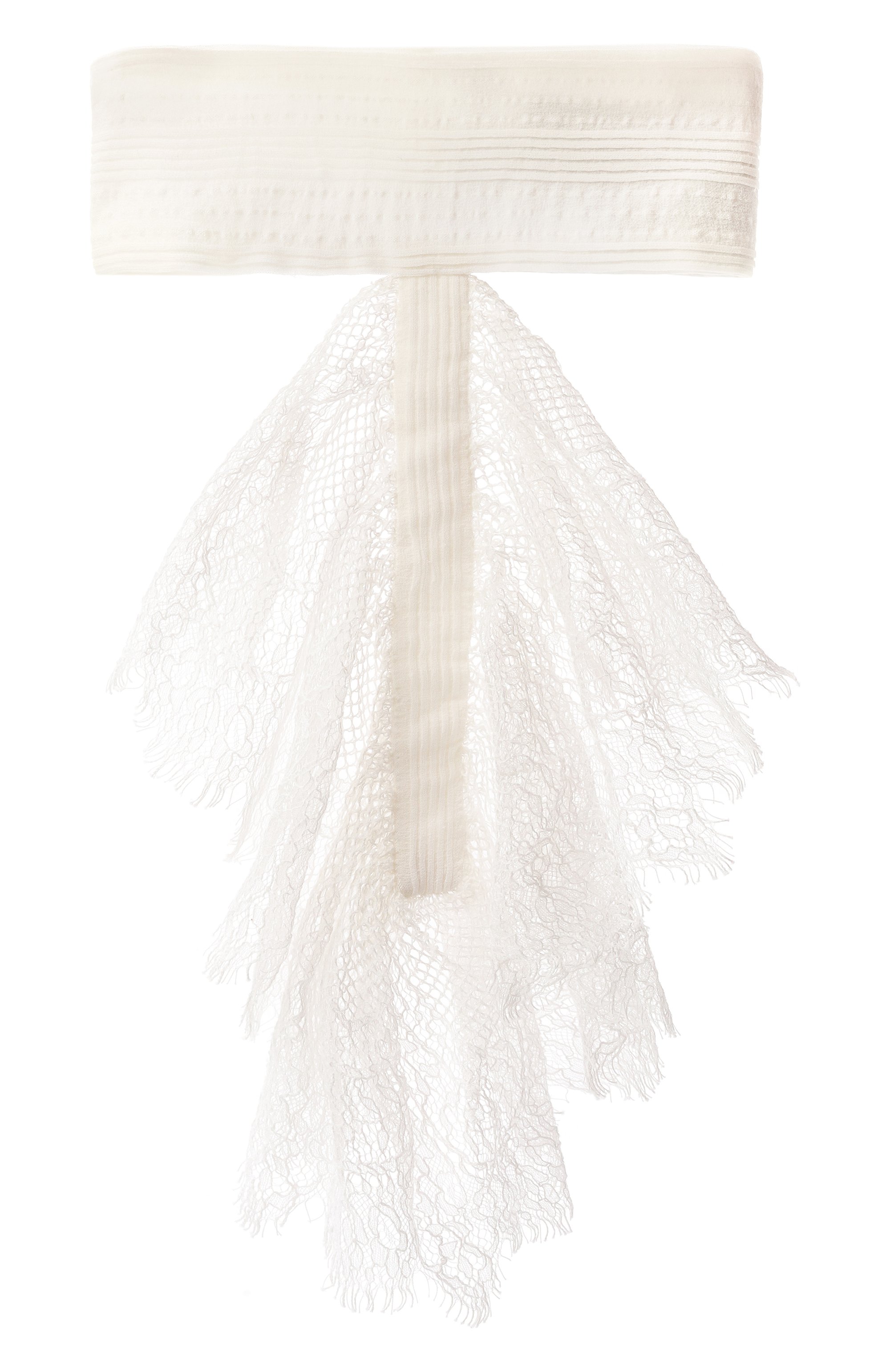 Шелковый воротник ANN DEMEULEMEESTER молочного цвета по цене 61550 руб., арт. B0012891/FA617, фото 1 Шелковый воротник ANN DEMEULEMEESTER, арт. B0012891/FA617, фото 1