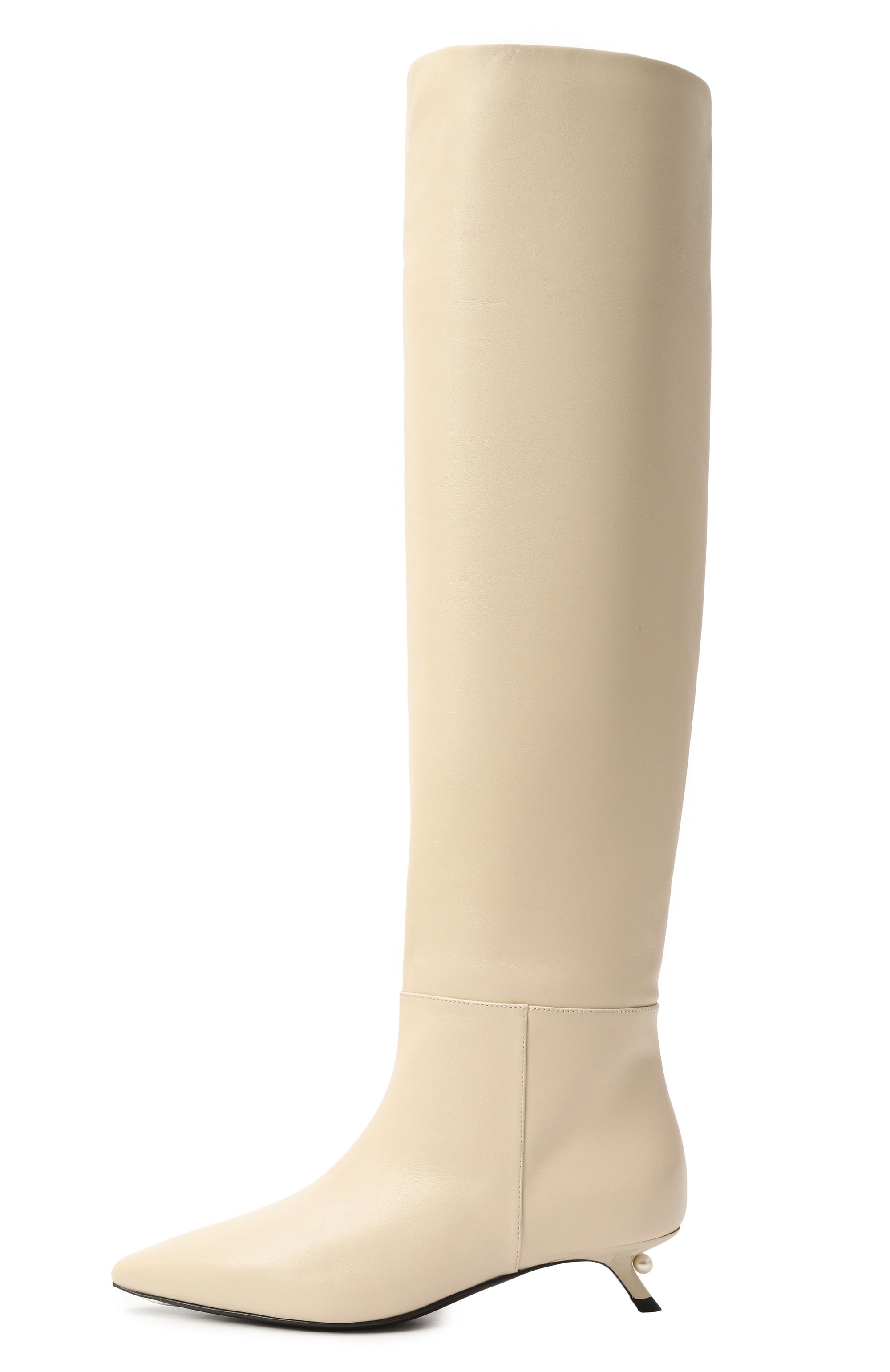 Кожаные сапоги debby 35 ALEVI MILANO кремового цвета по цене 138500 руб., арт. L26W9002.F.1245194/AMBER R0MA, фото 4 Кожаные сапоги debby 35 ALEVI MILANO, арт. L26W9002.F.1245194/AMBER R0MA, фото 4