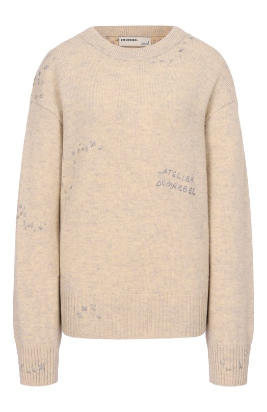 Свитер DOMREBEL RENEGADE/KNIT CREWNECK Кремовый RENEGADE/KNIT CREWNECK