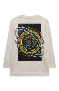 Детская хлопковый лонгслив SCOTCH AND SODA кремового цвета, арт. 167646-22-FWBM-D50 | Фото 2 (Материал внешний: Хлопок; Рукава: Длинные; Региональные ограничения белый список (Axapta Mercury): Не проставлено)