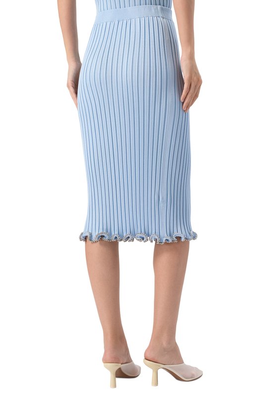 Юбка из вискозы Jil Sander J03MA0233-J18346 Голубой  J03MA0233-J18346 Фото 4