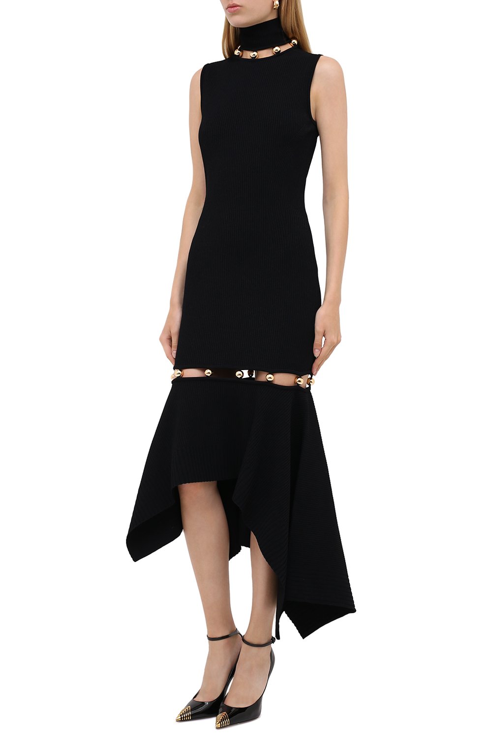 Платье из вискозы ALEXANDER MCQUEEN, арт. 633642/Q1APN, фото 3