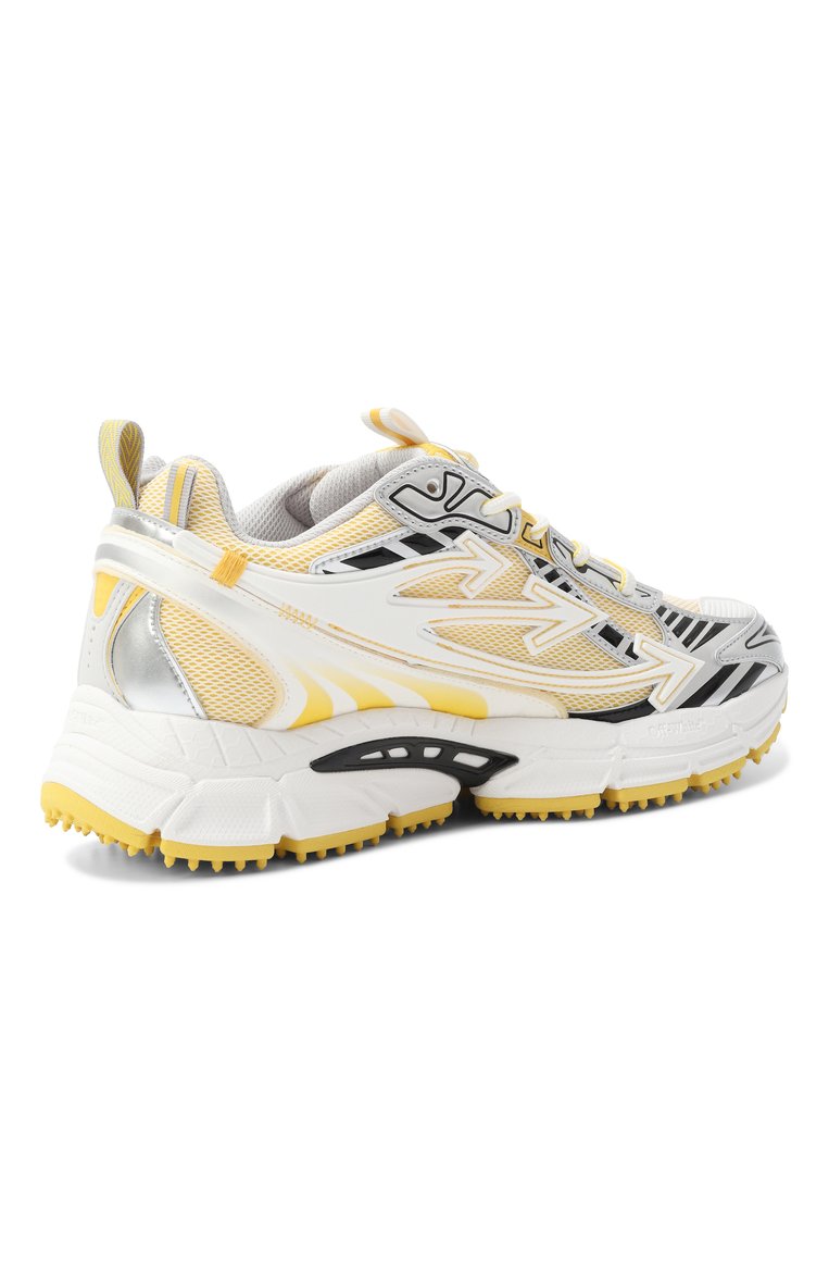 Женские комбинированные кроссовки be right back OFF-WHITE желтого цвета, арт. 0WIA289S25FAB004 | Фото 5 (Подошва: Платформа; Материал внешний: Текстиль, Экокожа; Материал внутренний: Текстиль; Автоматизация ТО: Проставлено; Автоматизация состава: Проставлено; Стили: Кэжуэл; Кросс-КТ: Низкие; Материал утеплителя: Без утеплителя)