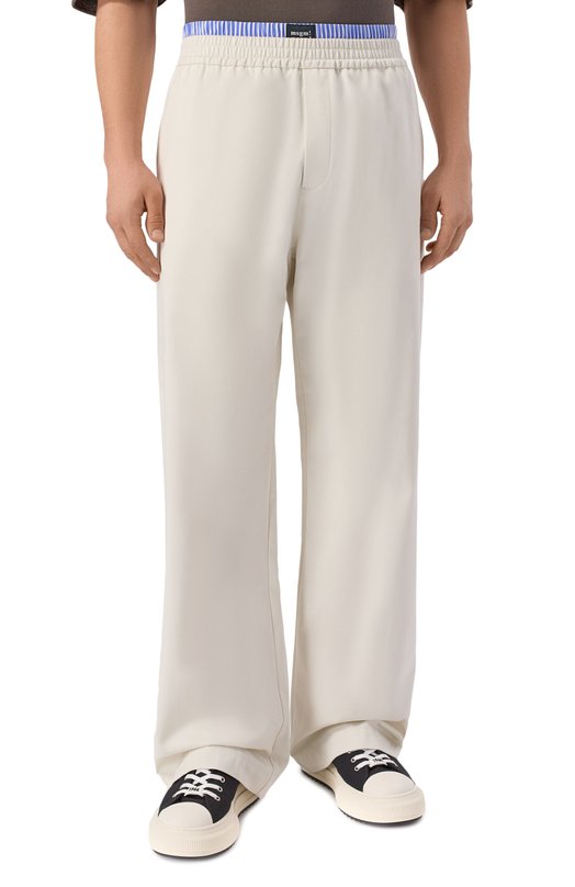 Хлопковые брюки MSGM 4040MP06/267104 Серый  4040MP06/267104 Фото 3