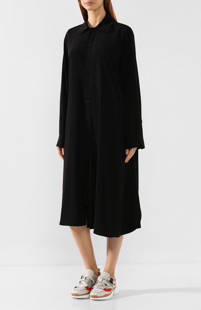 Платье YOHJI YAMAMOTO черного цвета по цене 56250 руб., арт. YJ-D03-500, фото 3 Платье YOHJI YAMAMOTO, арт. YJ-D03-500, фото 3