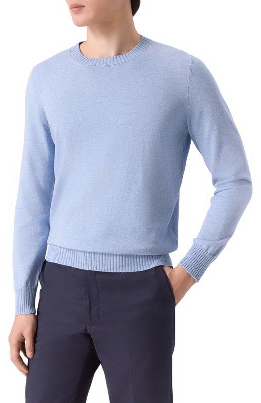 Джемпер из хлопка и кашемира Gran Sasso 57167/23216 Голубой  57167/23216 Фото 3