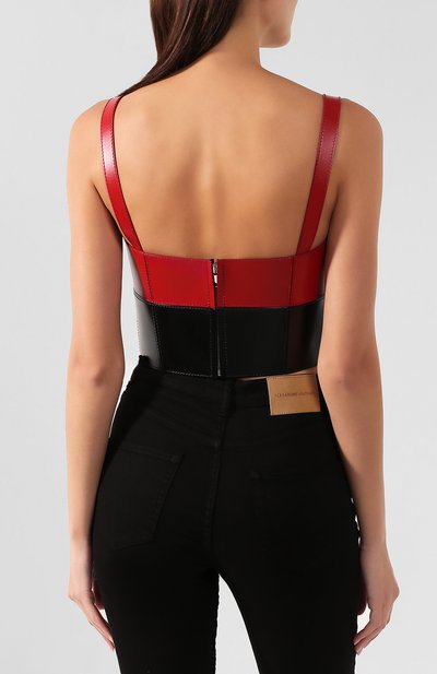 Кожаный топ ALEXANDER MCQUEEN, арт. 585021/Q5AA3, фото 4