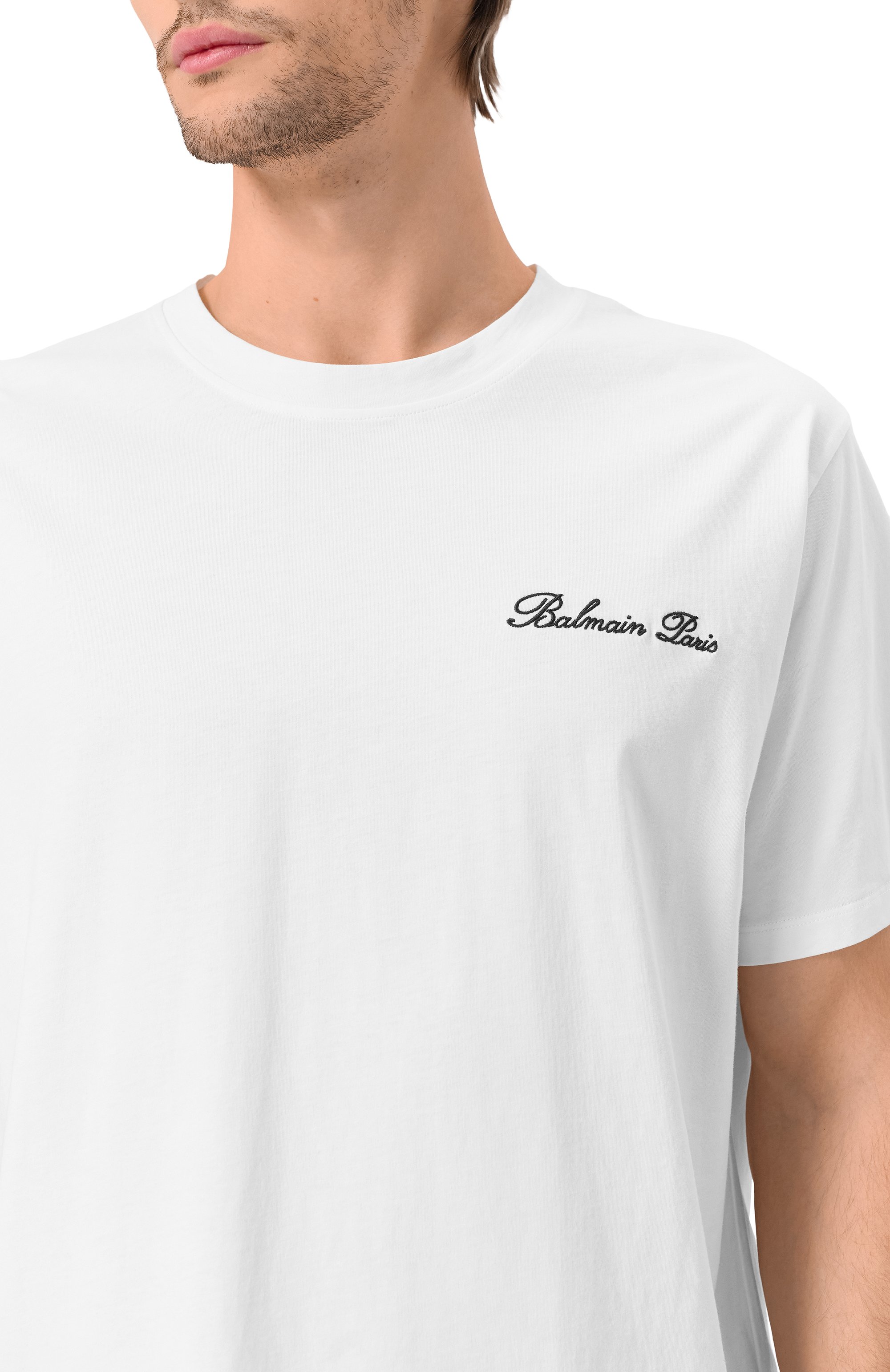 Хлопковая футболка BALMAIN, арт. DH1EG010/BC68, фото 5