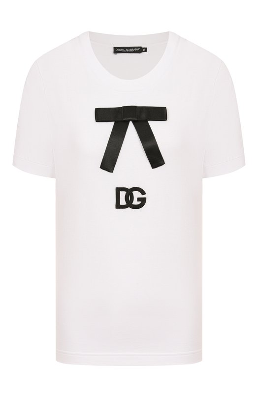 Хлопковая футболка Dolce & Gabbana F8V47Z/GDC4T Белый F8V47Z/GDC4T