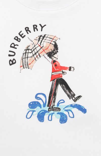 Хлопковая футболка BURBERRY, арт. 8112573, фото 3