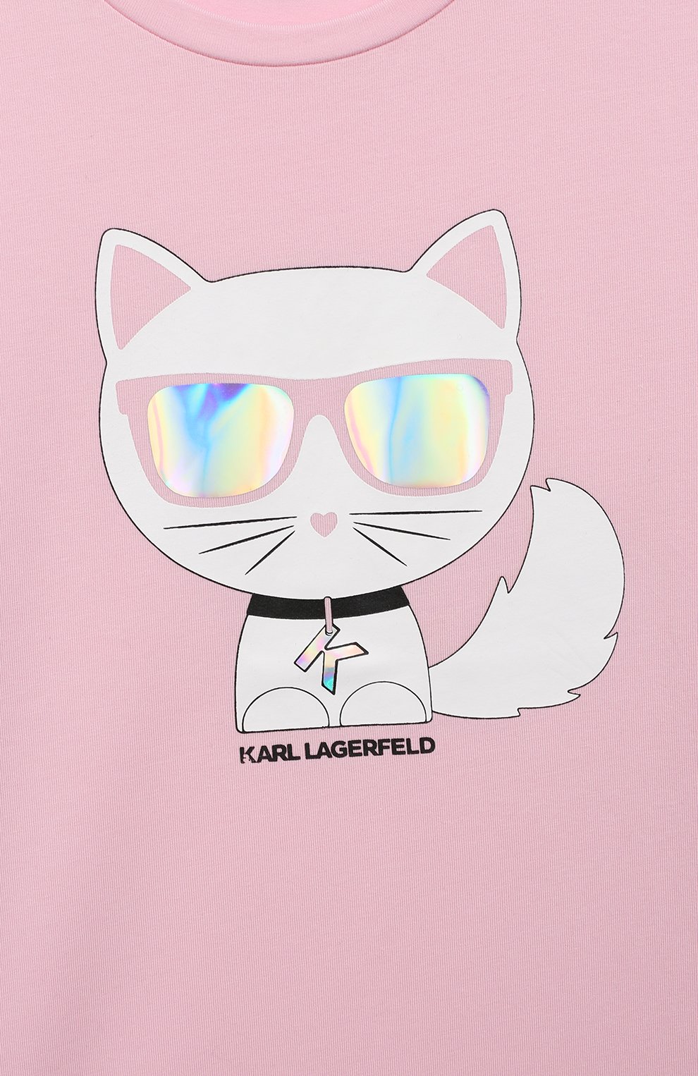 Футболка KARL LAGERFELD KIDS розового цвета по цене 6735 руб., арт. Z15258, фото 3 Футболка KARL LAGERFELD KIDS, арт. Z15258, фото 3