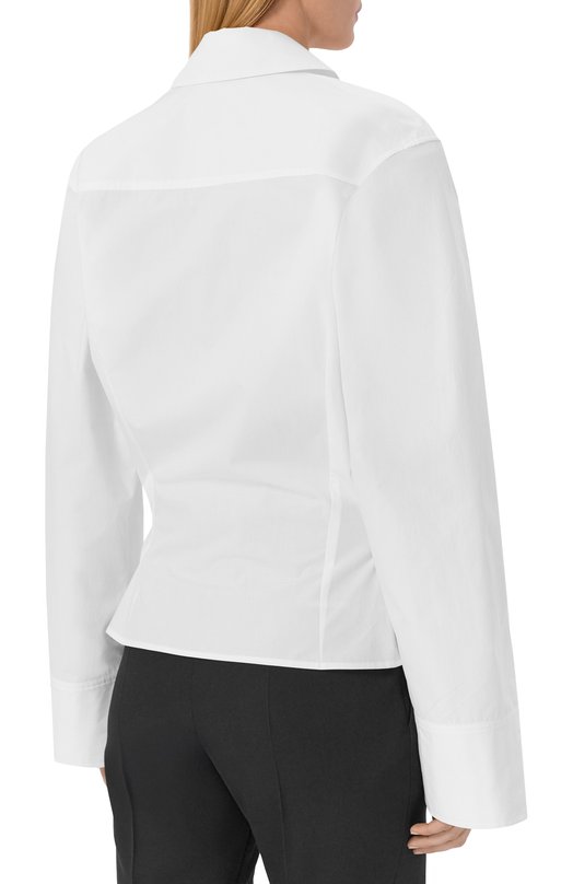 Хлопковая рубашка The Attico 260WCH00045/CCC052AA Белый  260WCH00045/CCC052AA Фото 4