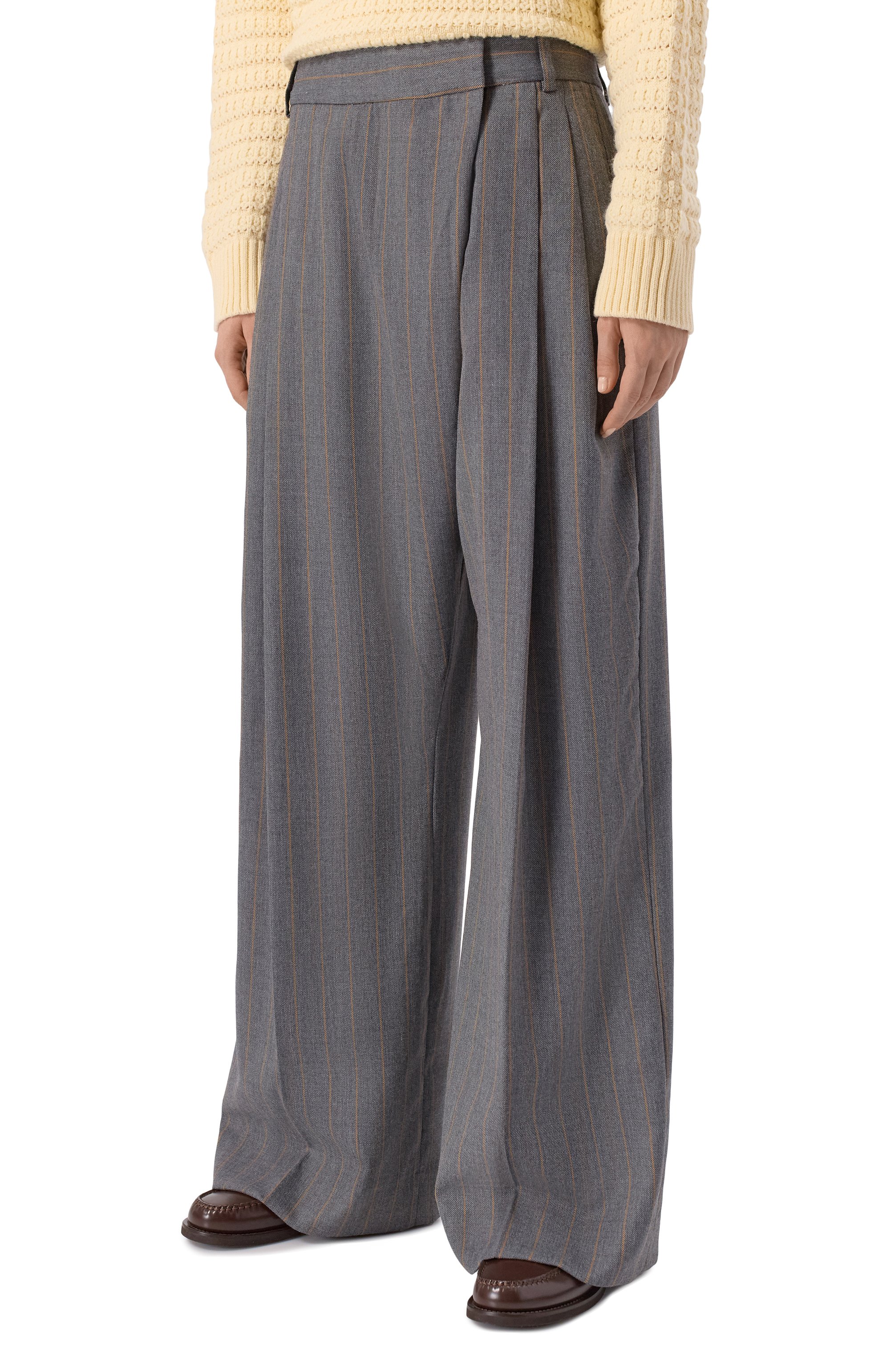 Брюки из шерсти и вискозы GANNI, арт. W0761/7013, фото 3