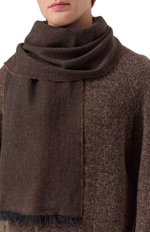 Кашемировый шарф Canali 06/TF00314 Коричневый  06/TF00314 Фото 2