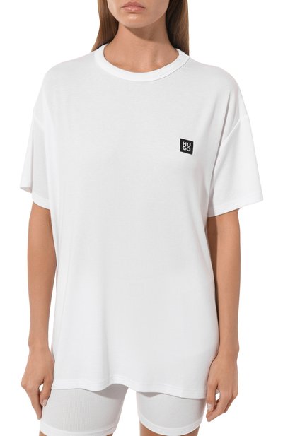 Футболка HUGO белого цвета по цене 5665 руб., арт. 50495333, фото 3 Футболка HUGO, арт. 50495333, фото 3