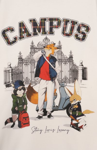 Хлопковая пижама STORY LORIS темно-синего цвета по цене 13900 руб., арт. 35472/8-16, фото 4 Хлопковая пижама STORY LORIS, арт. 35472/8-16, фото 4