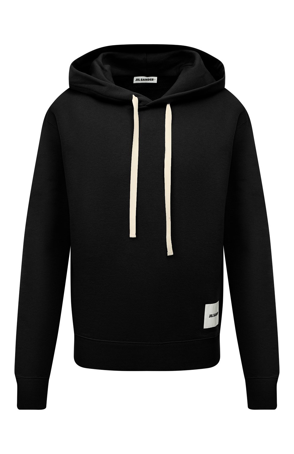 Хлопковое худи JIL SANDER черного цвета по цене 51150 руб., арт. J47GU0105/J20039, фото 1 Хлопковое худи JIL SANDER, арт. J47GU0105/J20039, фото 1