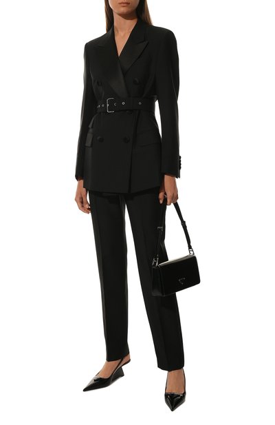 Двубортный жакет PRADA черного цвета по цене 400000 руб., арт. P561IH-1YB8-F0806-202, фото 2 Двубортный жакет PRADA, арт. P561IH-1YB8-F0806-202, фото 2