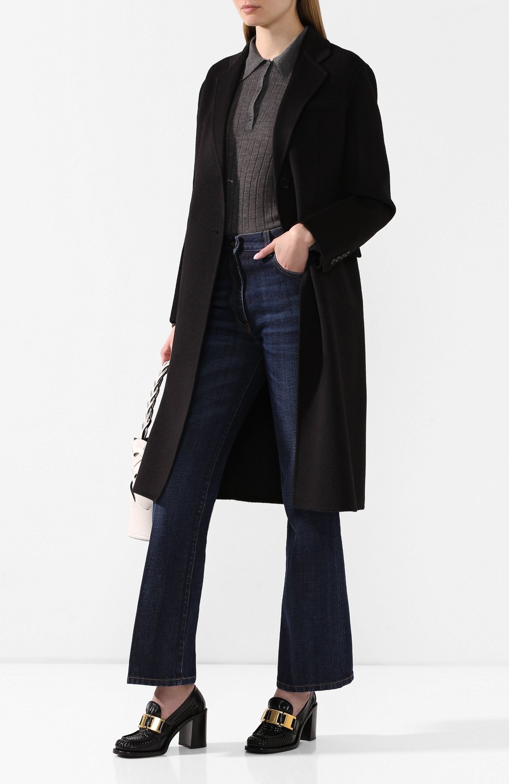 Шерстяное пальто PRADA, арт. P668M-1CRU-F0002, фото 2