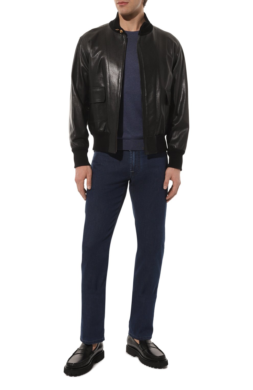 Кожаный бомбер GUCCI черного цвета по цене 403200 руб., арт. 621460 XNAKP, фото 2 Кожаный бомбер GUCCI, арт. 621460 XNAKP, фото 2