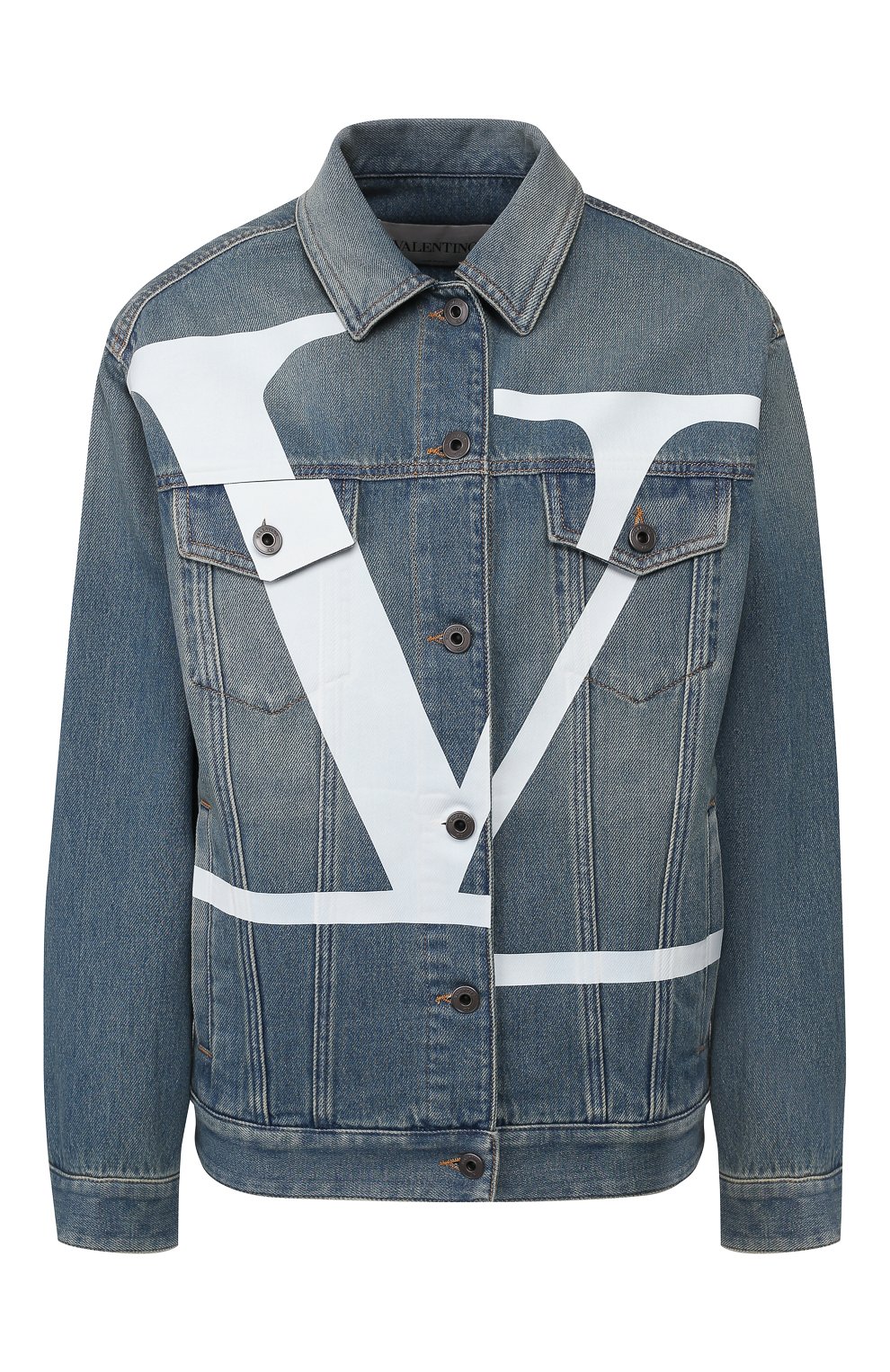 Джинсовая куртка VALENTINO синего цвета по цене 225000 руб., арт. TB3DC01G4BD, фото 1 Джинсовая куртка VALENTINO, арт. TB3DC01G4BD, фото 1