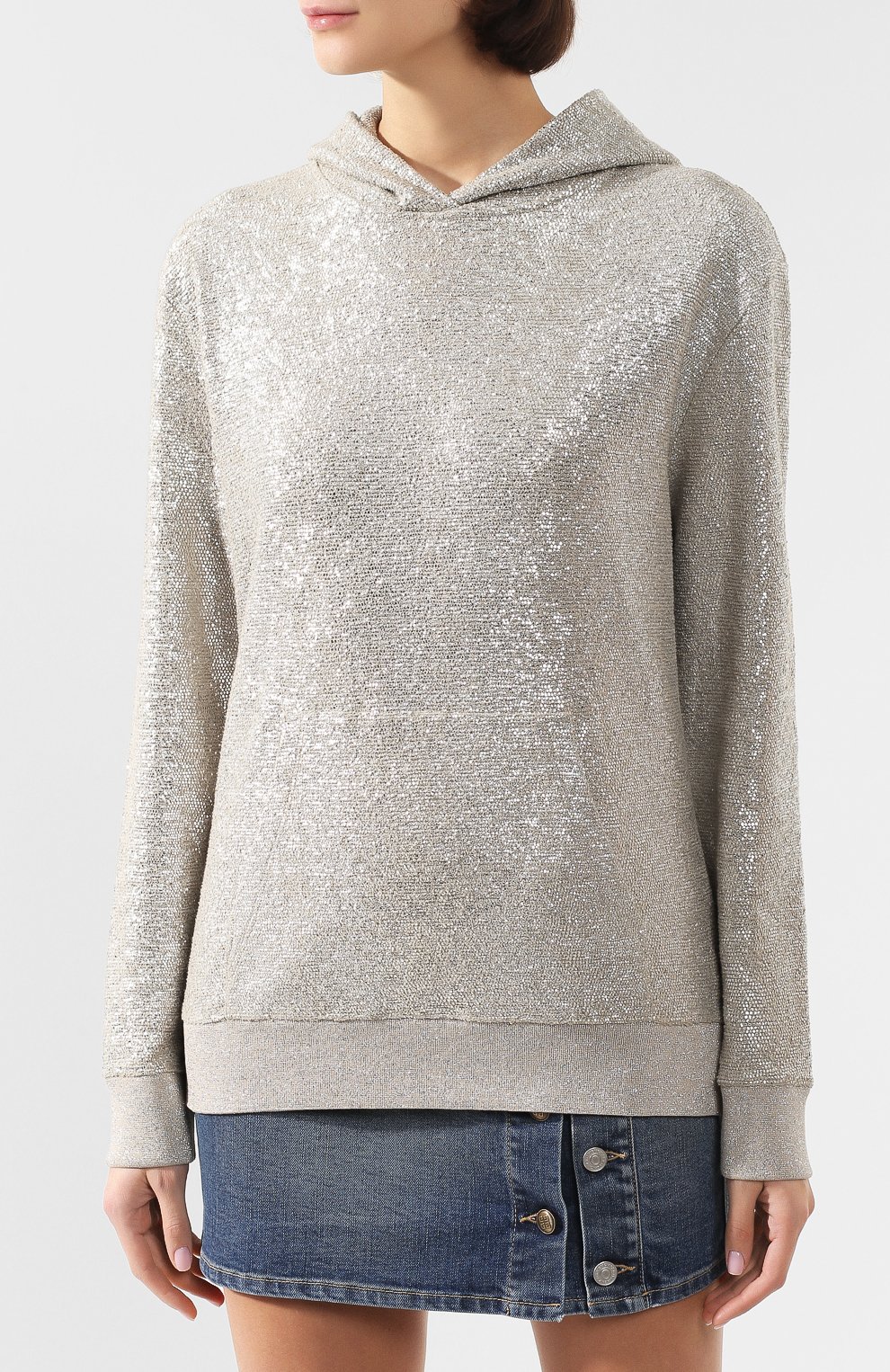Хлопковое худи SAINT LAURENT, арт. 614253/YBRH2, фото 3