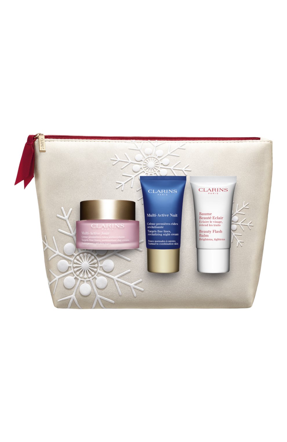 Набор в косметичке multi-active set CLARINS бесцветного цвета по цене 4900 руб., арт. 80057734, фото 1 Набор в косметичке multi-active set CLARINS, арт. 80057734, фото 1