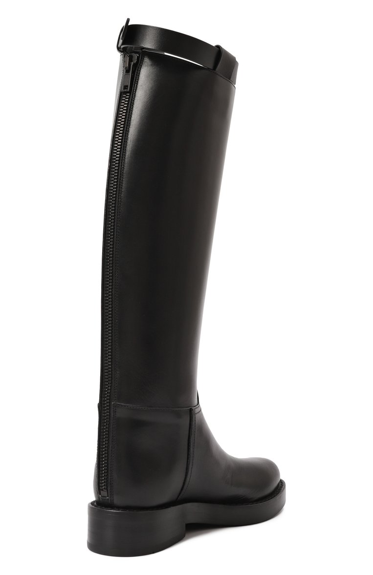 Женские кожаные сапоги stan ANN DEMEULEMEESTER черного цвета, арт. B0010078/LT046 | Фото 5 (Высота голенища: Средние; Материал внешний: Натуральная кожа; Материал внутренний: Натуральная кожа; Каблук высота: Низкий; Подошва: Платформа; Каблук тип: Устойчивый; Материал утеплителя: Без утеплителя)