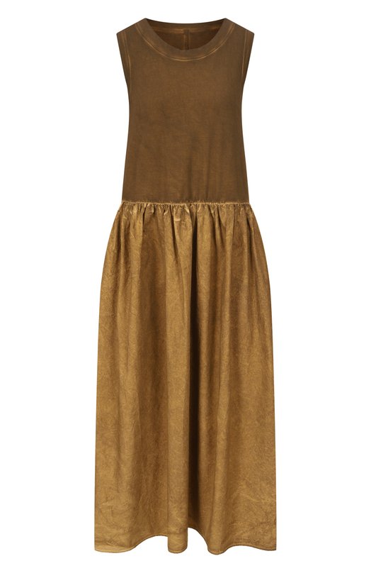 Хлопковое платье Uma Wang S2 M UP5057 Коричневый S2 M UP5057